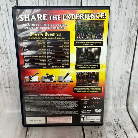 Guitar Hero III 3 Legends of Rock 2007 PS2 Video Game and World Tour 2008 - Picture 7 of 10